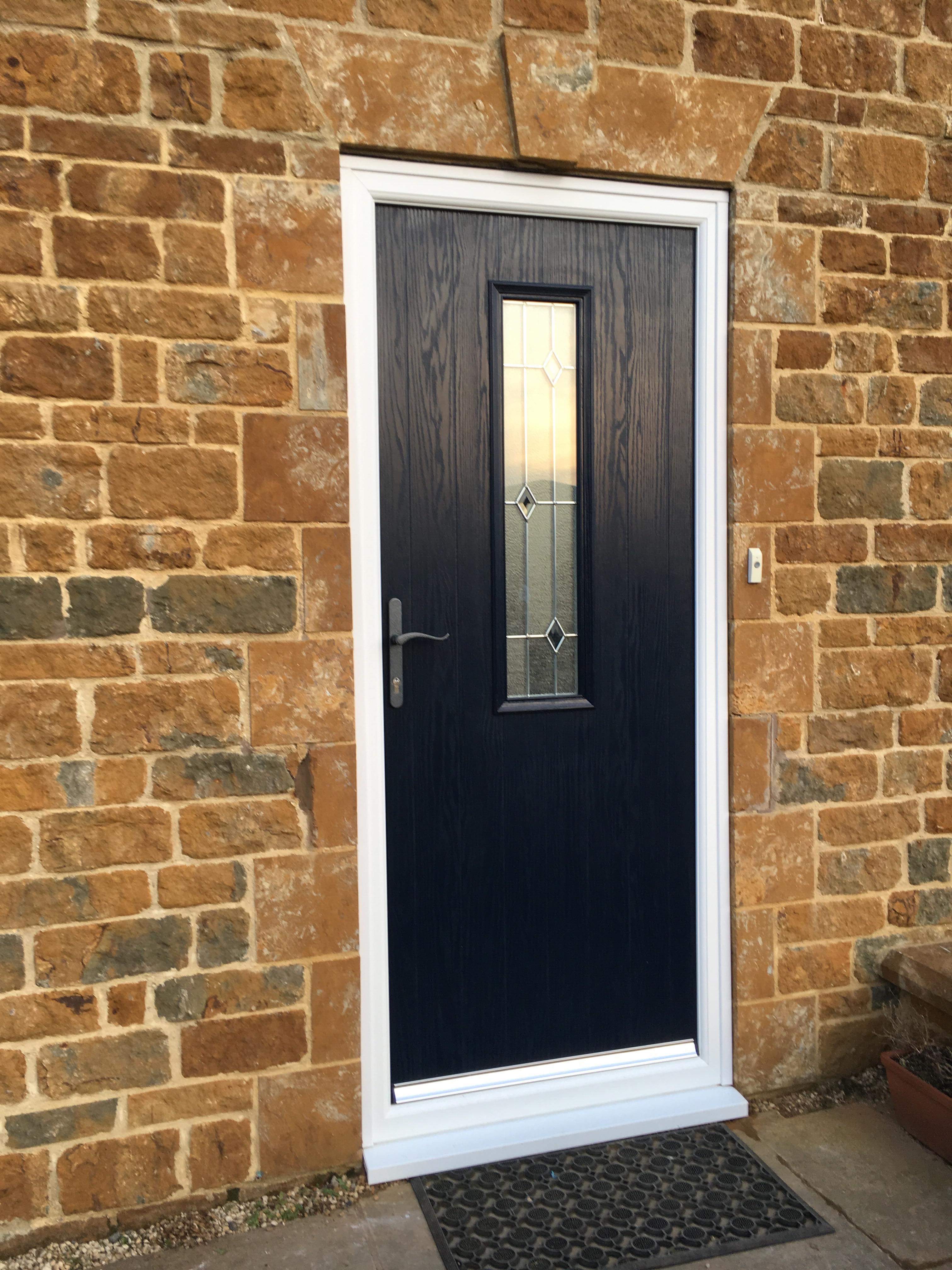 Blue Composite Front Door - Danetre Glass