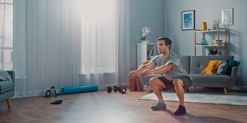 Man Doing Home Workout