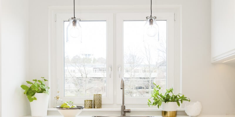 space above the kitchen window